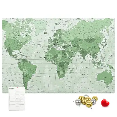 Tableau d’affichage en liège Frontières étatiques sur la carte du monde