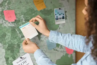 Tableau d’affichage en liège Frontières étatiques sur la carte du monde