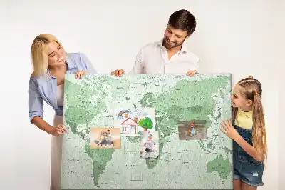 Tableau d’affichage en liège Frontières étatiques sur la carte du monde