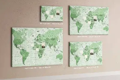 Tableau d’affichage en liège Frontières étatiques sur la carte du monde