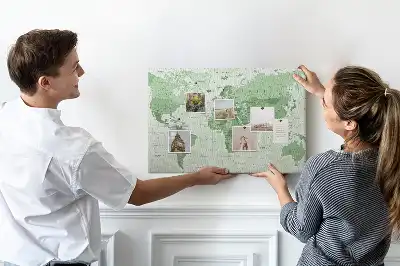 Tableau d’affichage en liège Frontières étatiques sur la carte du monde