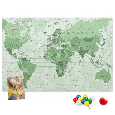 Tableau d’affichage en liège Frontières étatiques sur la carte du monde