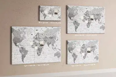 Tableau en liège déco Carte politique du monde scolaire
