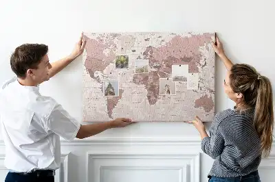 Tableau d’affichage en liège Pays du monde carte politique