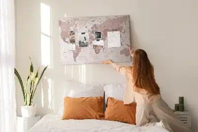 Tableau d’affichage en liège Pays du monde carte politique