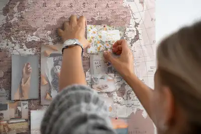 Tableau d’affichage en liège Pays du monde carte politique
