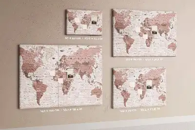 Tableau d’affichage en liège Pays du monde carte politique