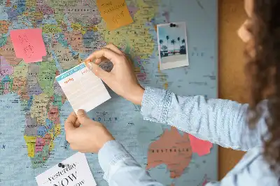 Tableau d’affichage en liège Carte administrative du globe