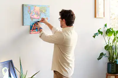 Tableau d’affichage en liège Carte administrative du globe