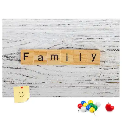 Tableau d’affichage en liège pour la famille