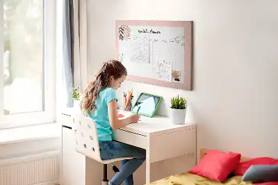 Tableau en liège déco Planificateur mensuel avec fleurs