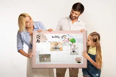 Tableau en liège déco Planificateur mensuel avec fleurs