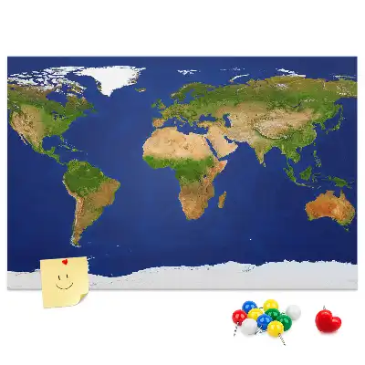Tableau d’affichage en liège Grande carte du monde