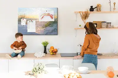 Tableau en liège déco Paysage côtier du soir