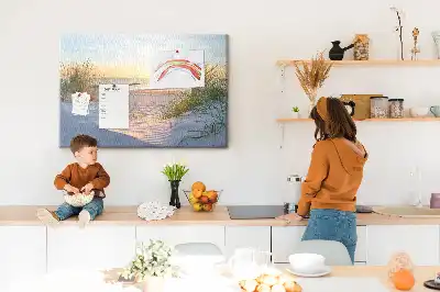 Tableau en liège déco Paysage côtier du soir