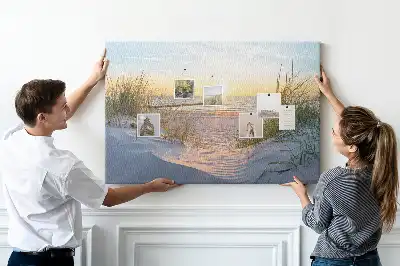 Tableau en liège déco Paysage côtier du soir