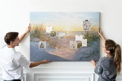 Tableau en liège déco Paysage côtier du soir