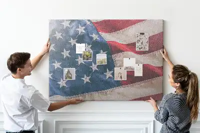 Tableau d’affichage en liège Drapeau américain