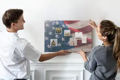 Tableau d’affichage en liège Drapeau américain