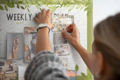Tableau en liège déco Planning hebdomadaire des repas