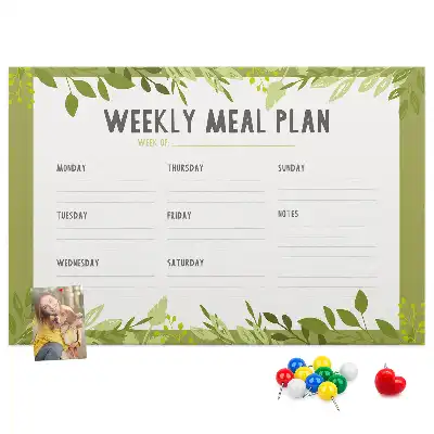 Tableau en liège déco Planning hebdomadaire des repas