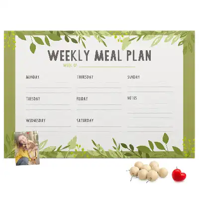 Tableau en liège déco Planning hebdomadaire des repas