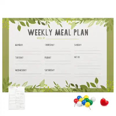 Tableau en liège déco Planning hebdomadaire des repas