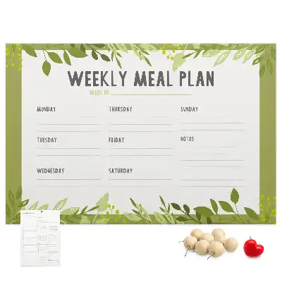 Tableau en liège déco Planning hebdomadaire des repas
