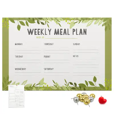 Tableau en liège déco Planning hebdomadaire des repas