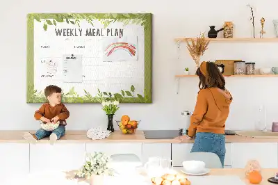 Tableau en liège déco Planning hebdomadaire des repas