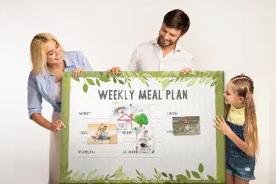 Tableau en liège déco Planning hebdomadaire des repas