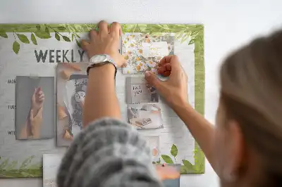 Tableau en liège déco Planning hebdomadaire des repas
