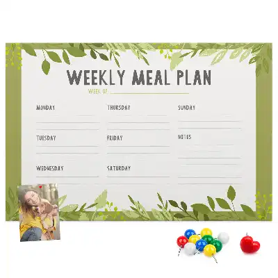 Tableau en liège déco Planning hebdomadaire des repas