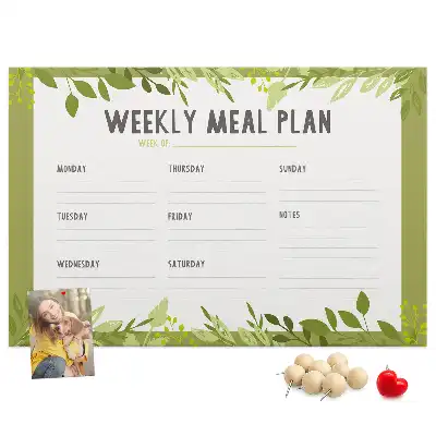 Tableau en liège déco Planning hebdomadaire des repas