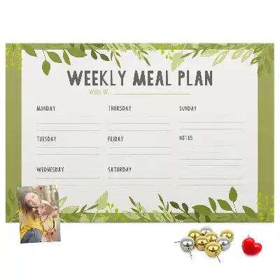 Tableau en liège déco Planning hebdomadaire des repas