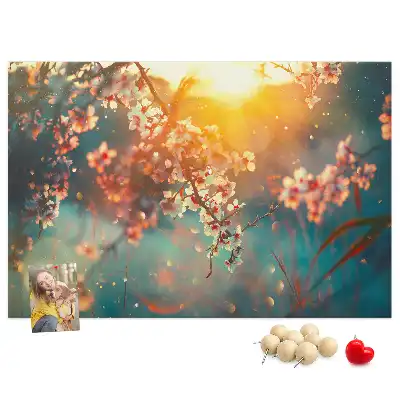 Tableau de liège Premiers bourgeons du printemps