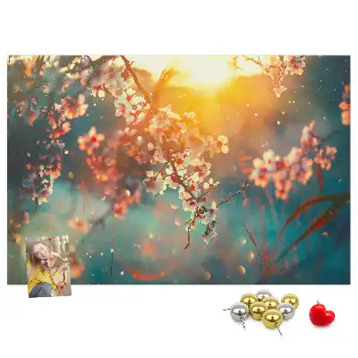 Tableau de liège Premiers bourgeons du printemps
