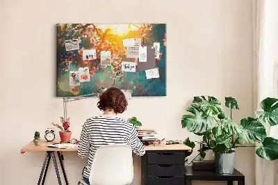 Tableau de liège Premiers bourgeons du printemps