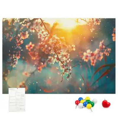 Tableau de liège Premiers bourgeons du printemps