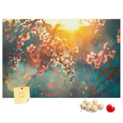 Tableau de liège Premiers bourgeons du printemps