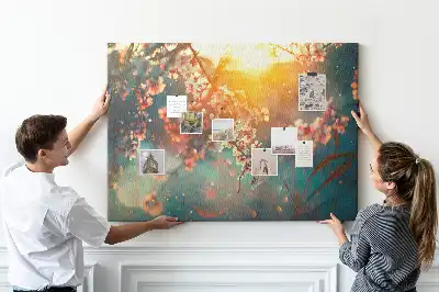 Tableau de liège Premiers bourgeons du printemps