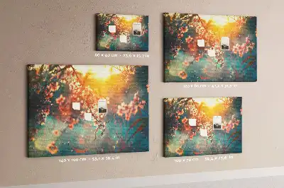 Tableau de liège Premiers bourgeons du printemps