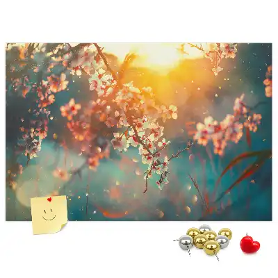 Tableau de liège Premiers bourgeons du printemps