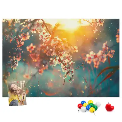Tableau de liège Premiers bourgeons du printemps