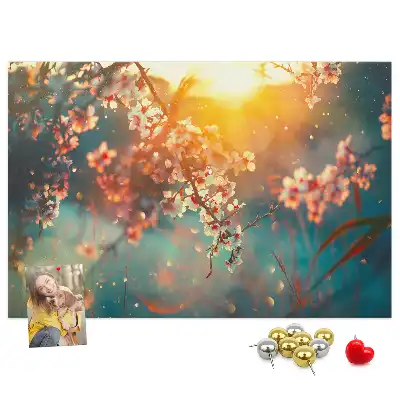 Tableau de liège Premiers bourgeons du printemps