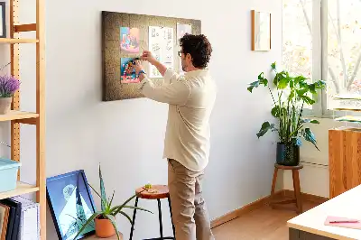 Tableau d’affichage en liège Globe terrestre d'archives sépia