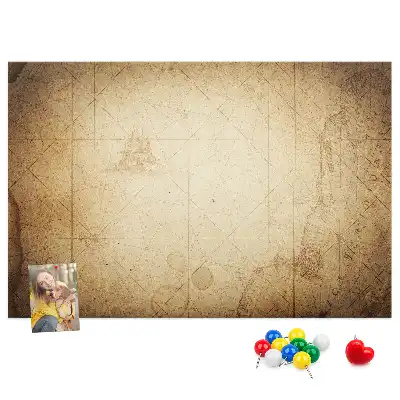 Tableau d’affichage en liège Globe terrestre d'archives sépia