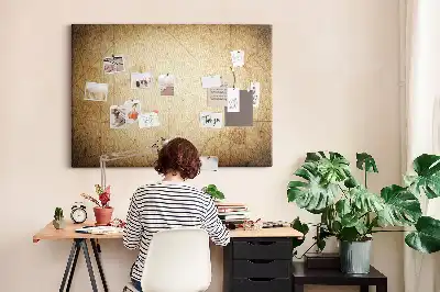 Tableau d’affichage en liège Globe terrestre d'archives sépia