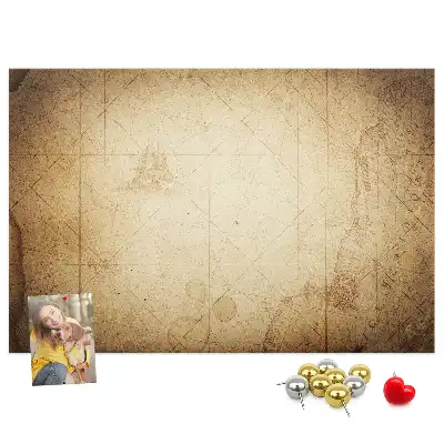 Tableau d’affichage en liège Globe terrestre d'archives sépia