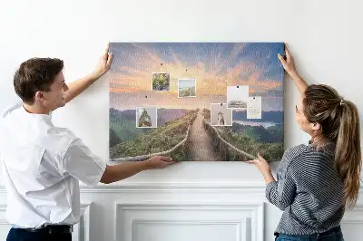 Tableau d’affichage en liège Vue sur les montagnes et les vallées